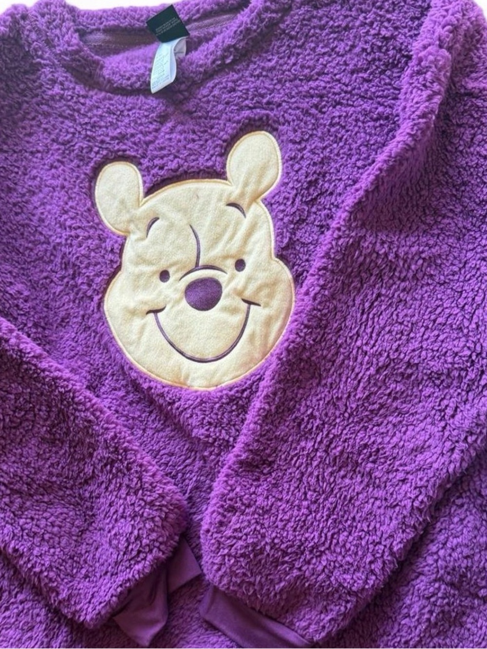 Disney Purple Sherpa Jacket with Black Logo Tag